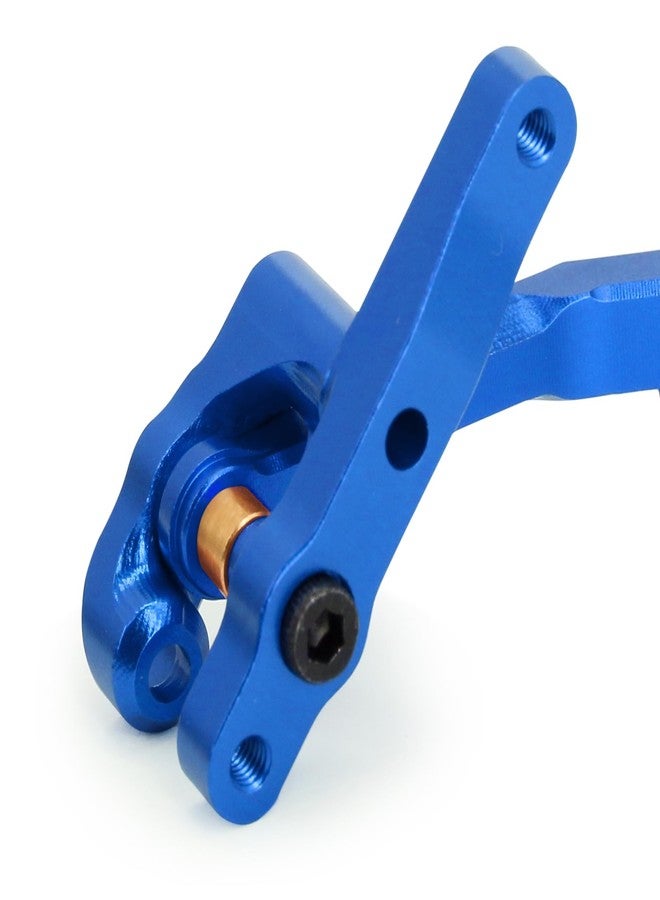 POLANTA RC Steering Set Aluminum Upgrade Parts Steering Assembly for Arrma 1/18 Granite Typhon GROM 1/16 Mojave GROM (Blue) - Image 4
